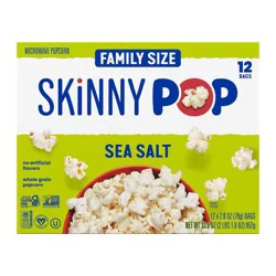 SkinnyPop Sea Salt Microwave Popcorn Multipack - 33.6oz/12ct