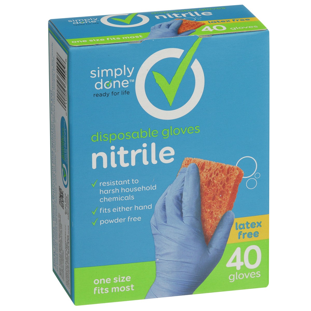 slide 5 of 8, Simply Done Disposable Nitrile Gloves, 40 ct