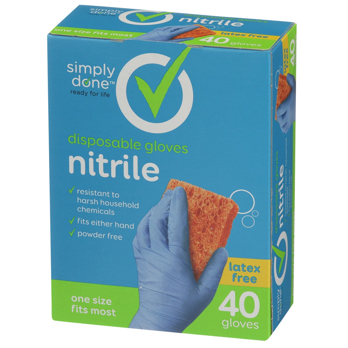 slide 8 of 8, Simply Done Disposable Nitrile Gloves, 40 ct