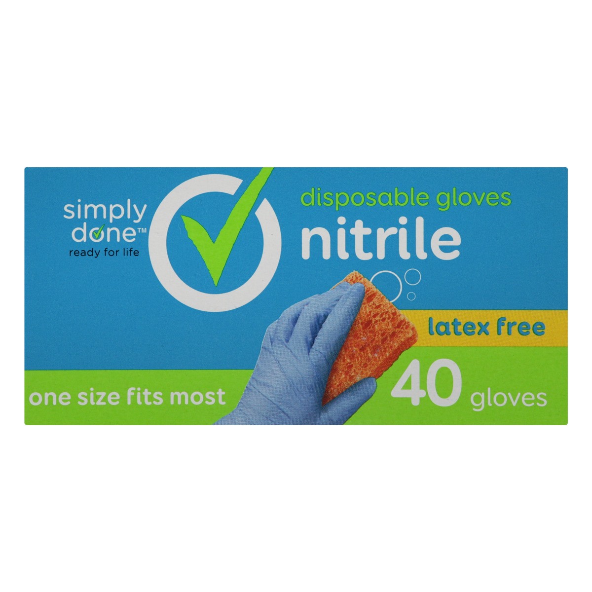 slide 6 of 8, Simply Done Disposable Nitrile Gloves, 40 ct