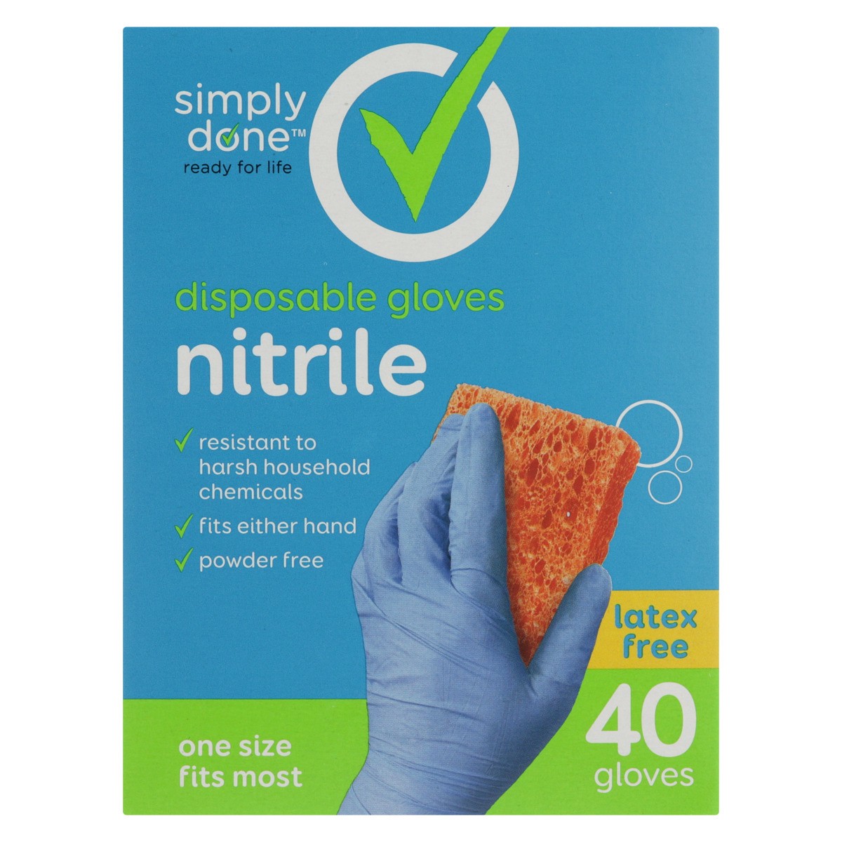 slide 4 of 8, Simply Done Disposable Nitrile Gloves, 40 ct