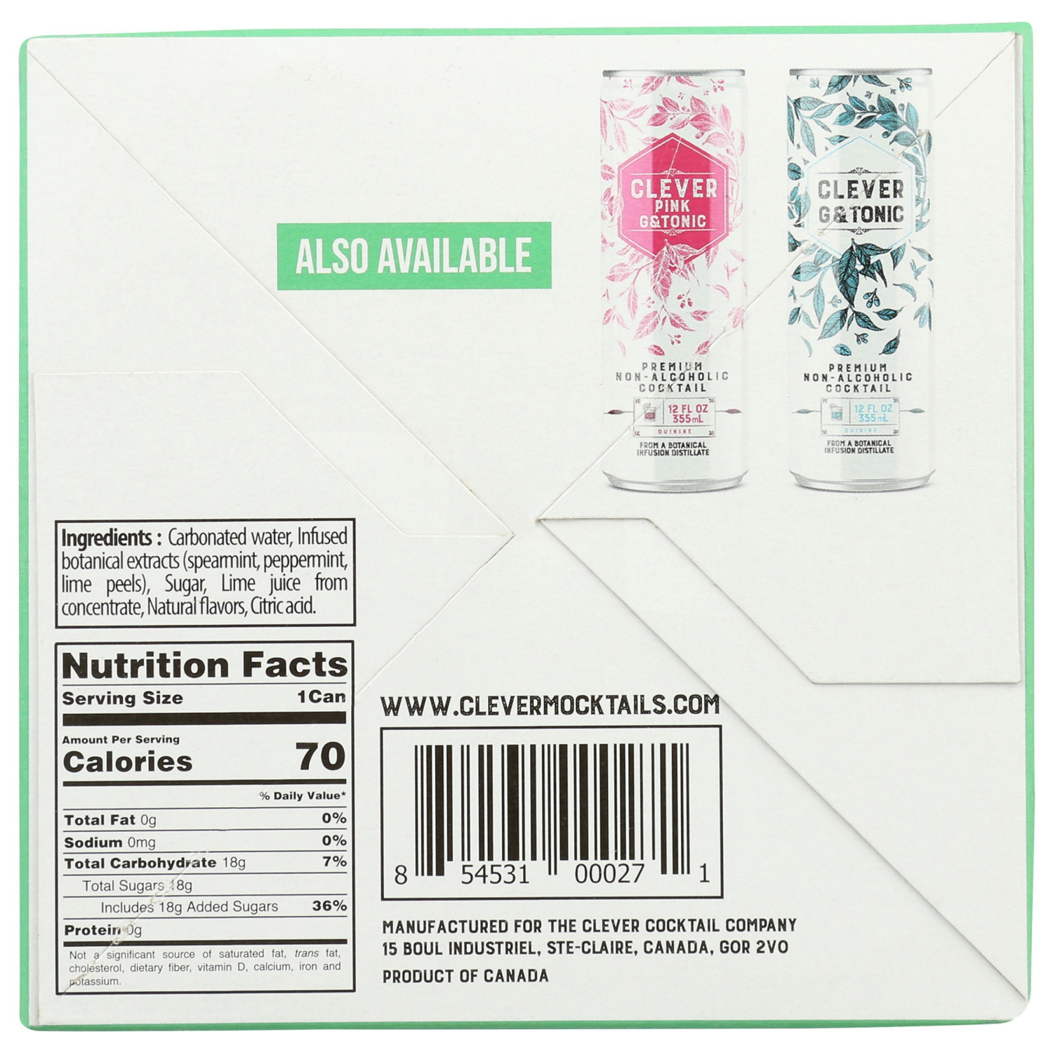 slide 3 of 4, Clever Non Alcoholic Mojito, 4 ct; 12 fl oz