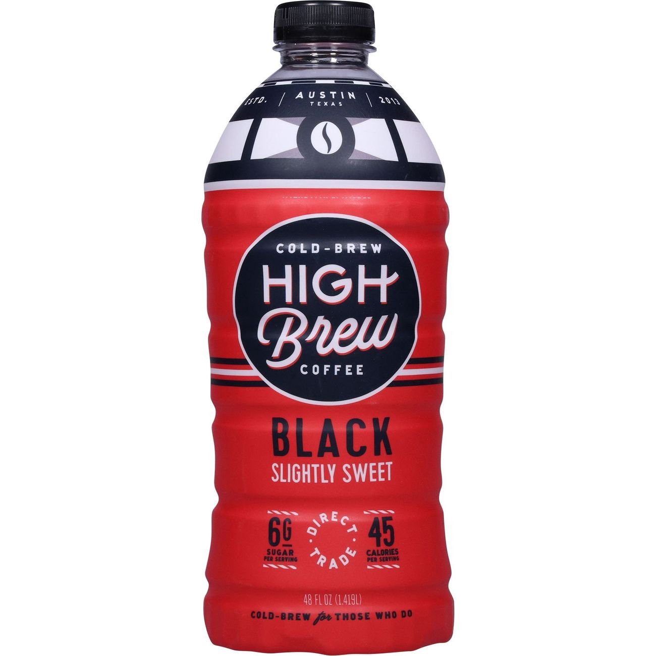 slide 1 of 1, High Brew Cold Brew Coffee - Black Slightly Sweet, 48 oz