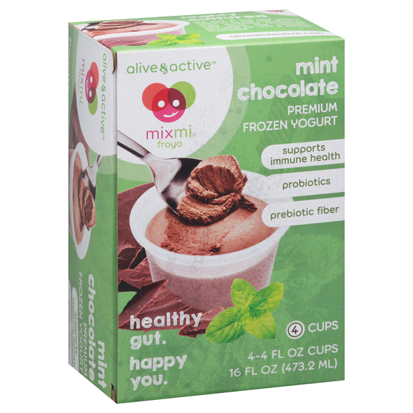 Mixmi Mint Chocolate Premium Frozen Yogurt Cups 4 ct Shipt