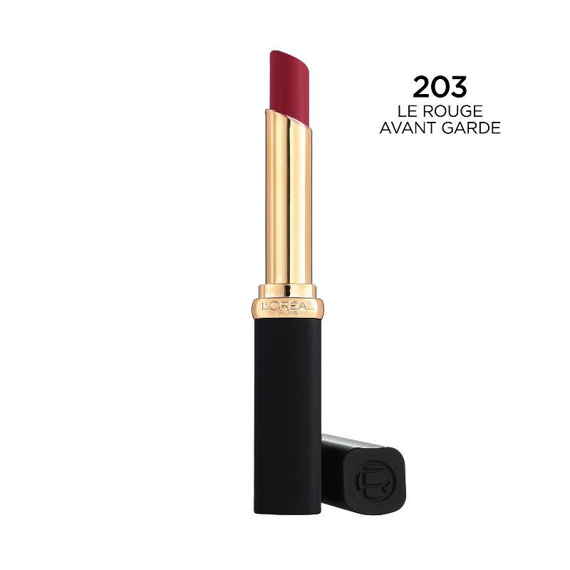 slide 2 of 5, L'Oreal Paris Colour Riche Intense Volume Matte Lipstick - 203 Le Rouge Avant-garde - 0.06oz, 0.06 oz