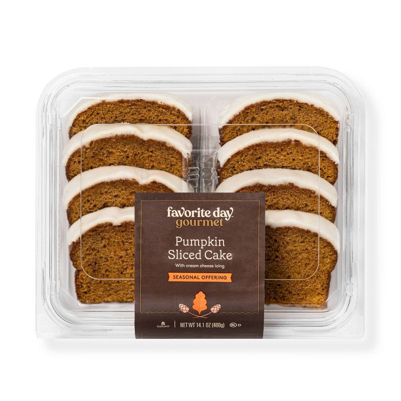 slide 1 of 4, Iced Pumpkin Sliced Cakes - 14.1oz/8ct - Favorite Day™, 8 ct; 14.1 oz