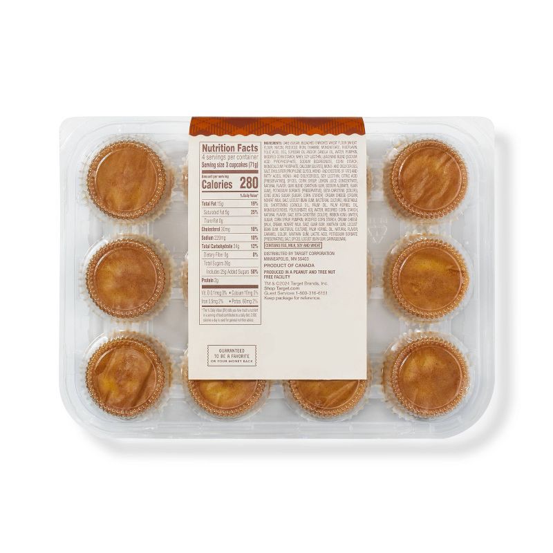 slide 3 of 3, Harvest Pumpkin Spice Mini Cupcakes - 10oz/12ct - Favorite Day™, 12 ct; 10 oz