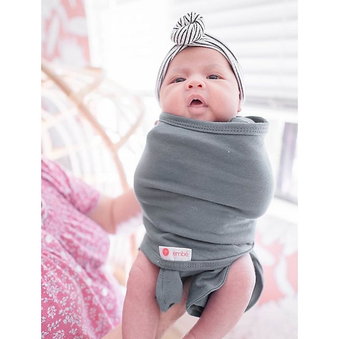 slide 3 of 10, embe Starter 2-Way Swaddle - Slate Grey, 1 ct