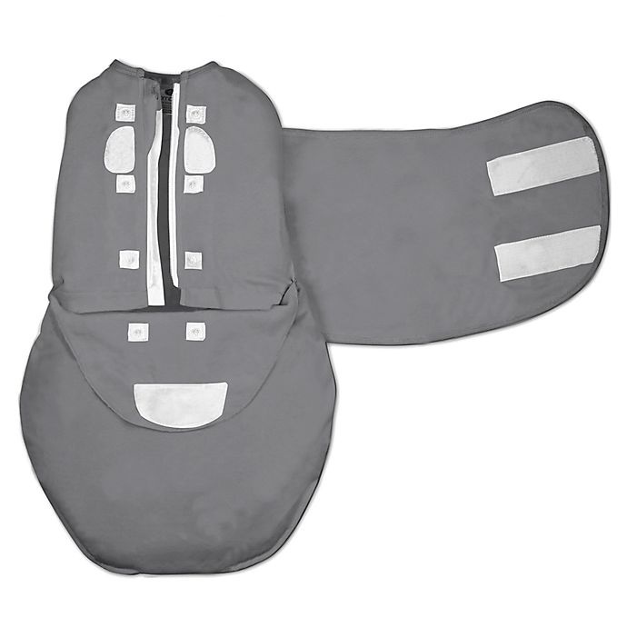 slide 9 of 10, embe Starter 2-Way Swaddle - Slate Grey, 1 ct