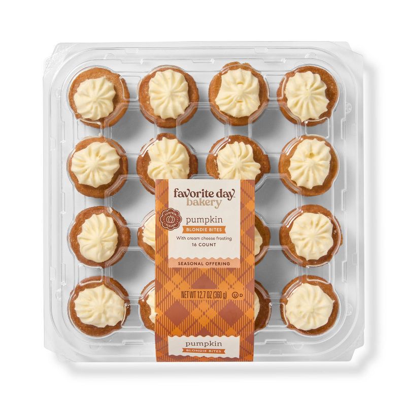 slide 1 of 3, Pumpkin Bar Bites with Cream Cheese Frosting - 12.7oz/16ct - Favorite Day™, 12.7 oz, 16 ct