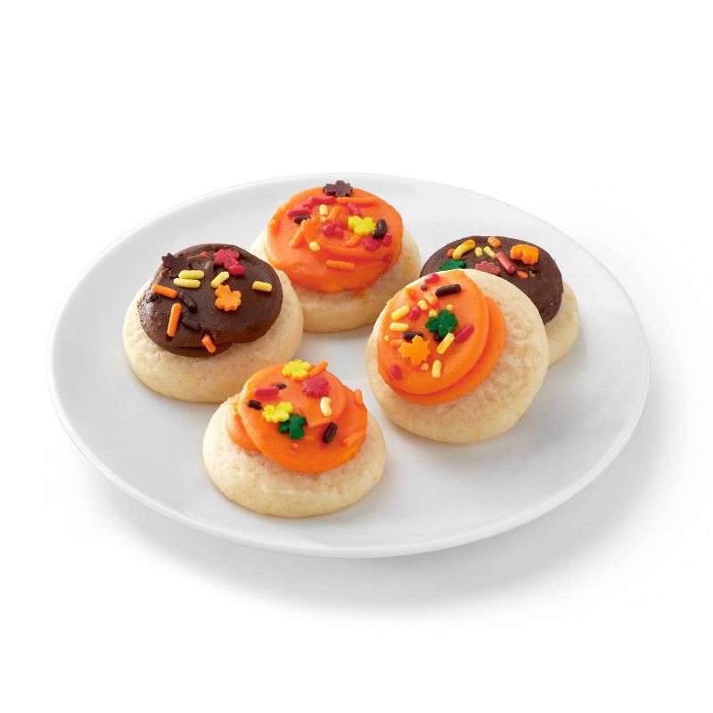slide 2 of 4, Harvest Orange and Brown Frosted Mini Cookies - 9.4oz/18ct - Favorite Day™, 9.4 oz, 18 ct