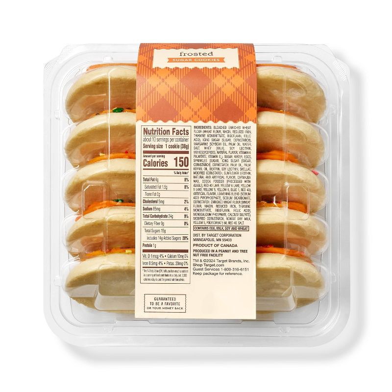 slide 3 of 3, Harvest Orange Frosted Cookies - 13.5oz/10ct - Favorite Day™, 10 ct; 13.5 oz