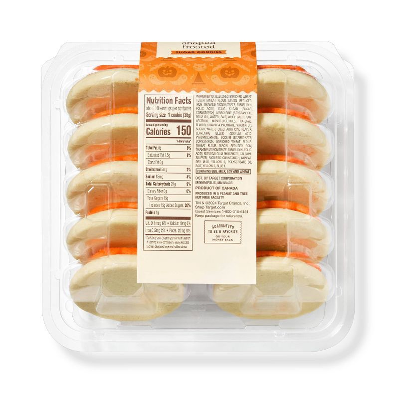 slide 4 of 4, Pumpkin Frosted Cookies - 13.5oz/10ct - Halloween - Favorite Day™, 10 ct; 13.5 oz