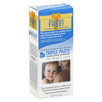 Triple Paste Medicated Ointment for Diaper Rash 3 oz