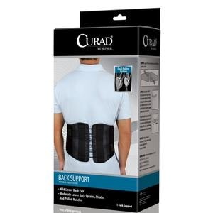 slide 1 of 1, Curad + Back Support W/Dual-Pulley System, M/S, 1 ct