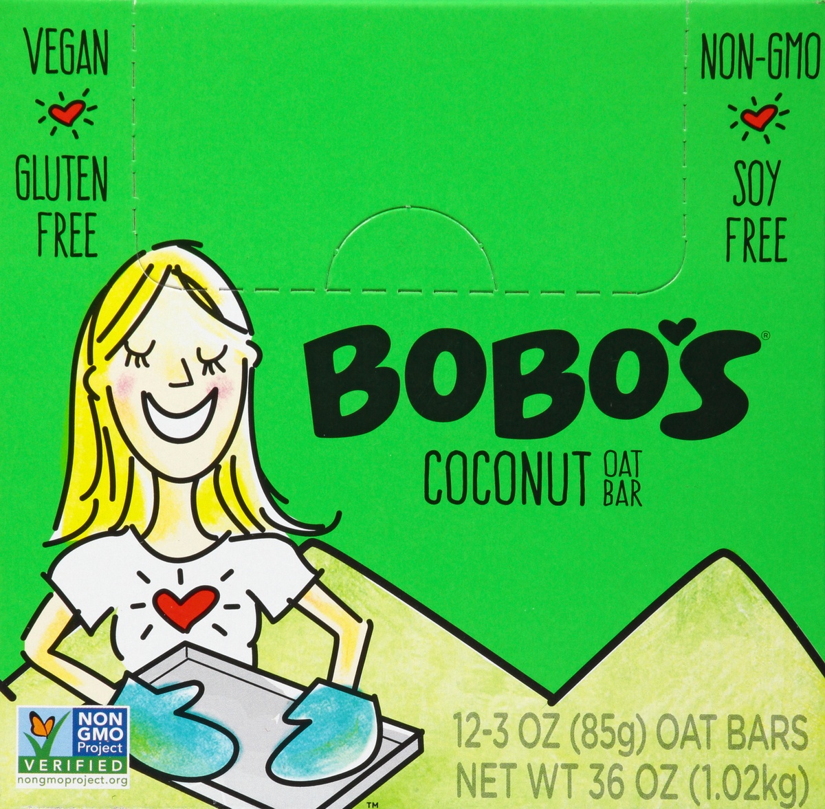 slide 8 of 10, Bobo's Coconut Oat Bars, 12 ct