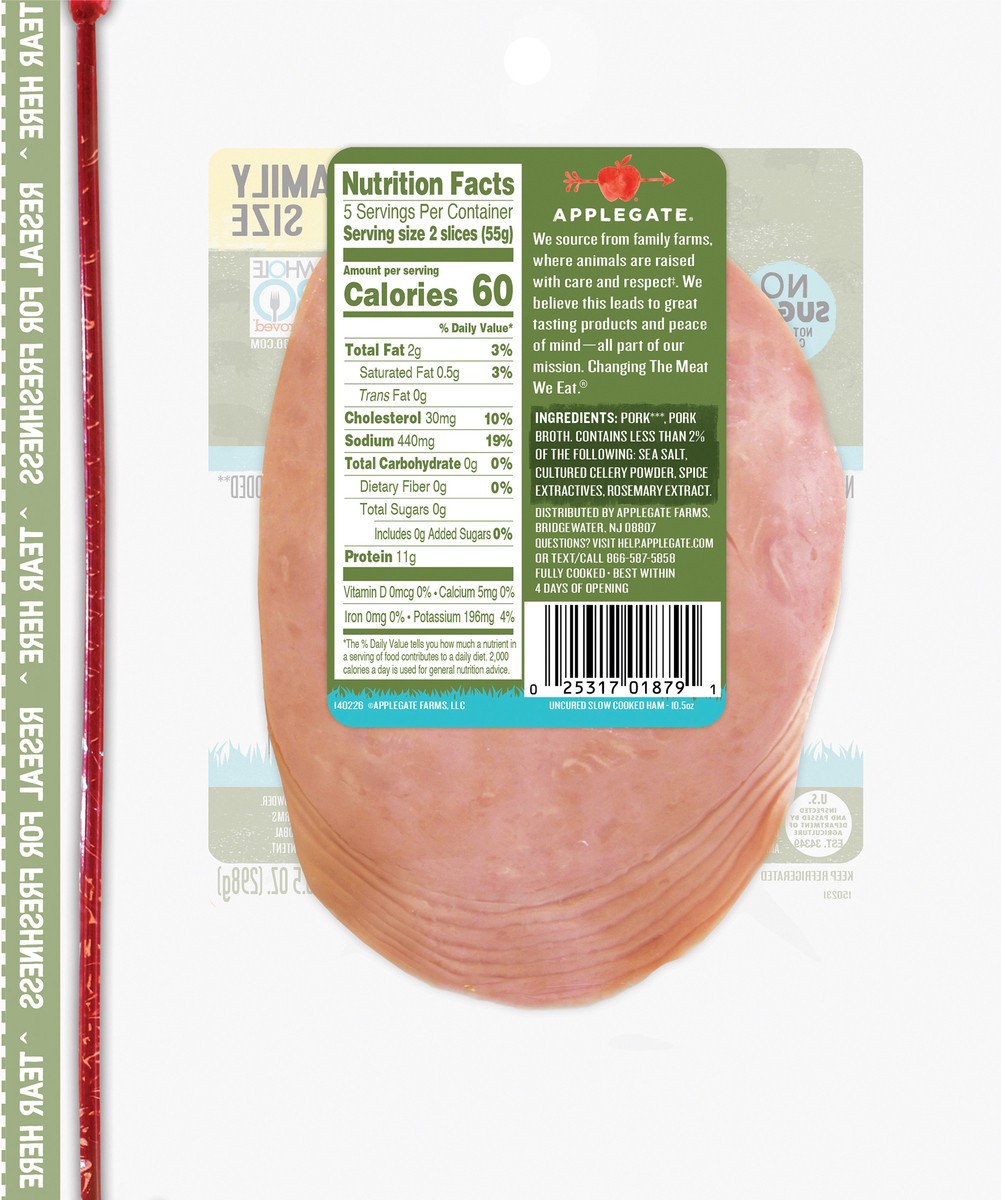 slide 4 of 10, Applegate Ham, 10.5 oz