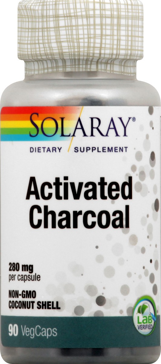 slide 1 of 10, Solaray Activated Charcoal 90 ea, 90 ct