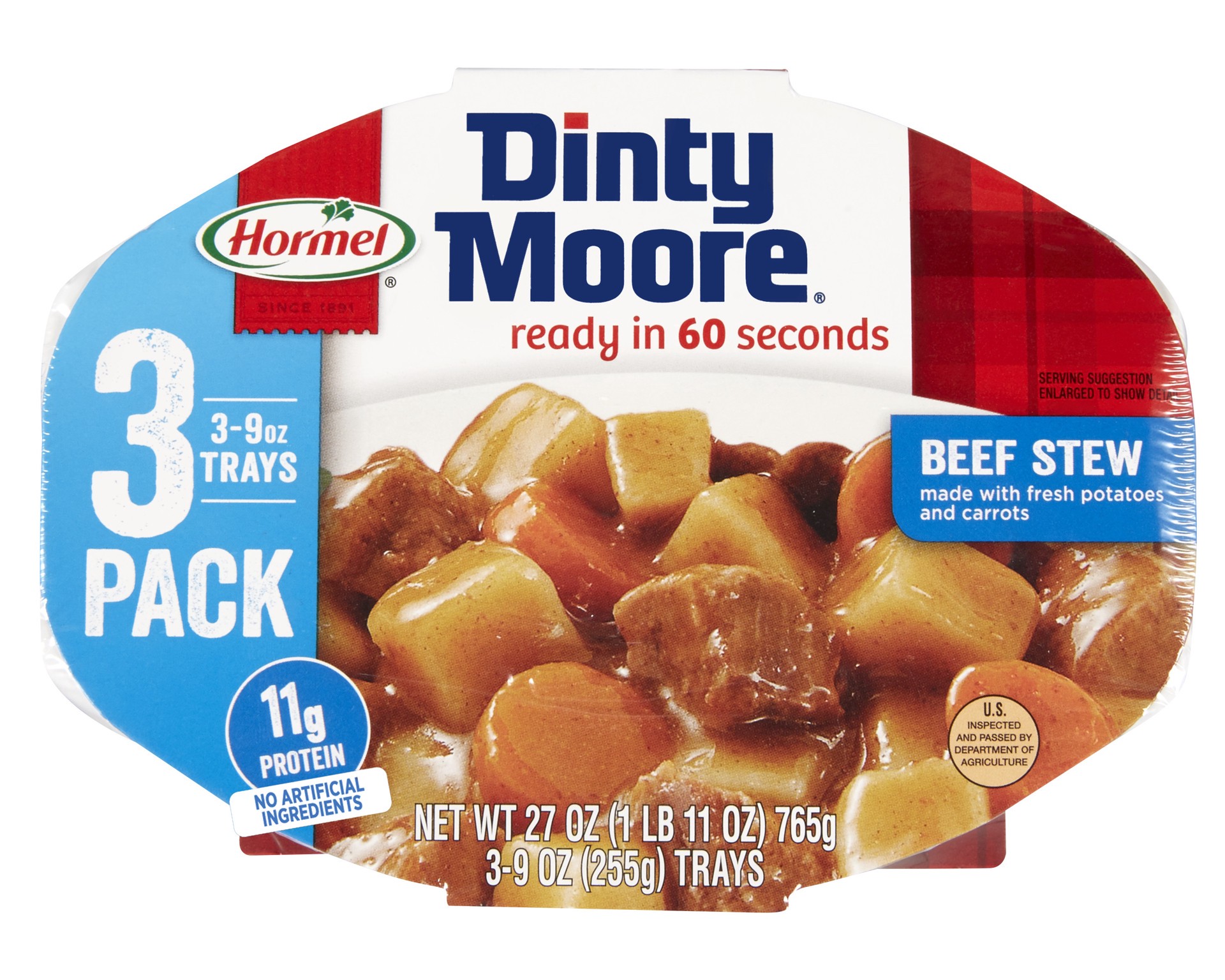 slide 1 of 10, DINTY MOORE Beef Stew 3 Pack, 27 oz