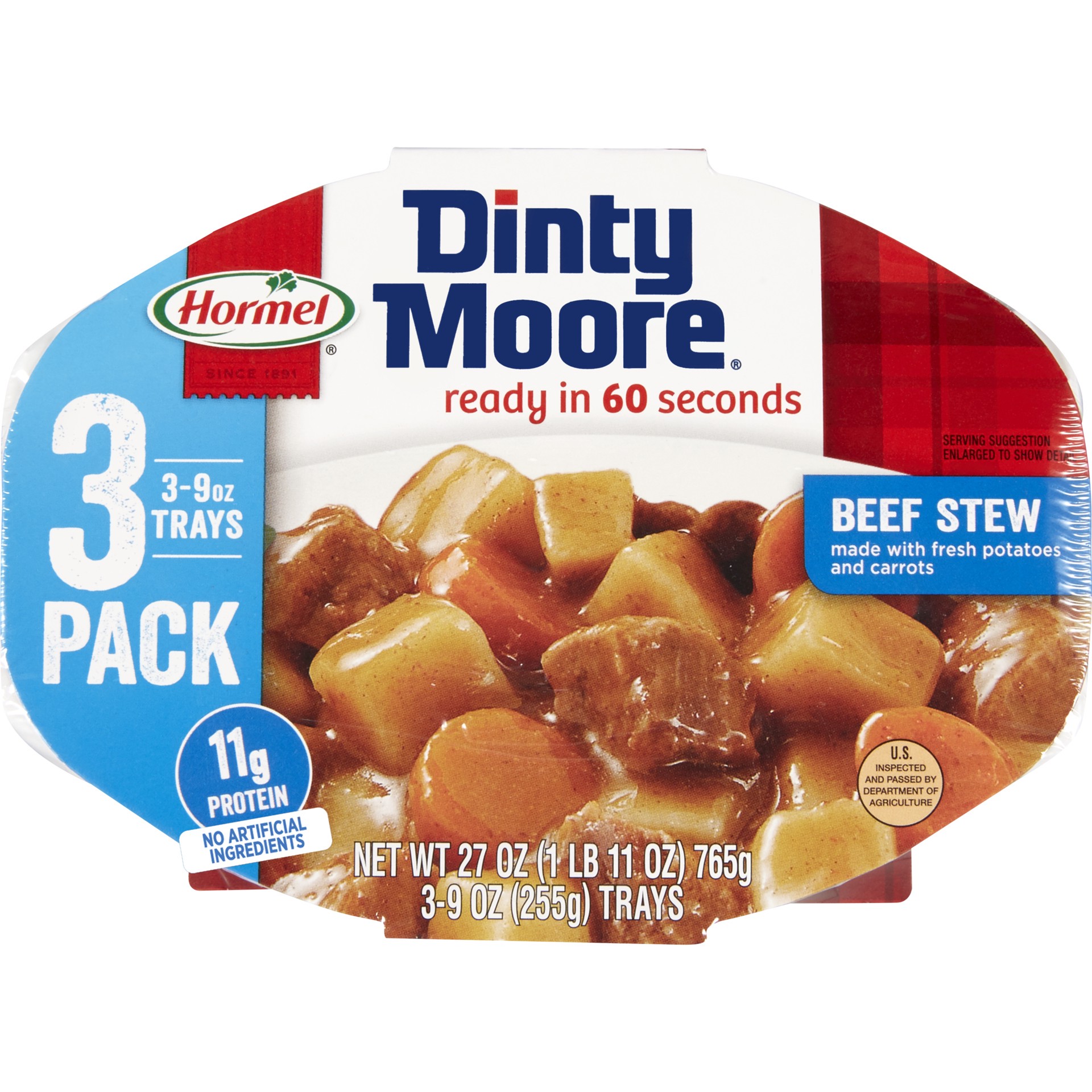 slide 1 of 10, Hormel DINTY MOORE Beef Stew 3 Pack, 27 oz