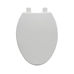 Project Source Plastic White Elongated Soft Close Toilet Seat