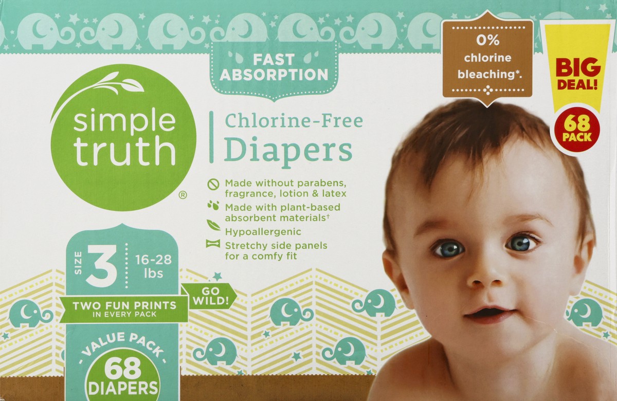 slide 1 of 11, Simple Truth Diapers 68 ea, 68 ct