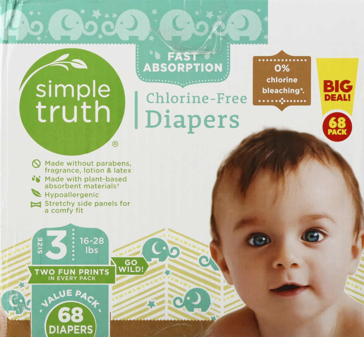 slide 3 of 11, Simple Truth Diapers 68 ea, 68 ct