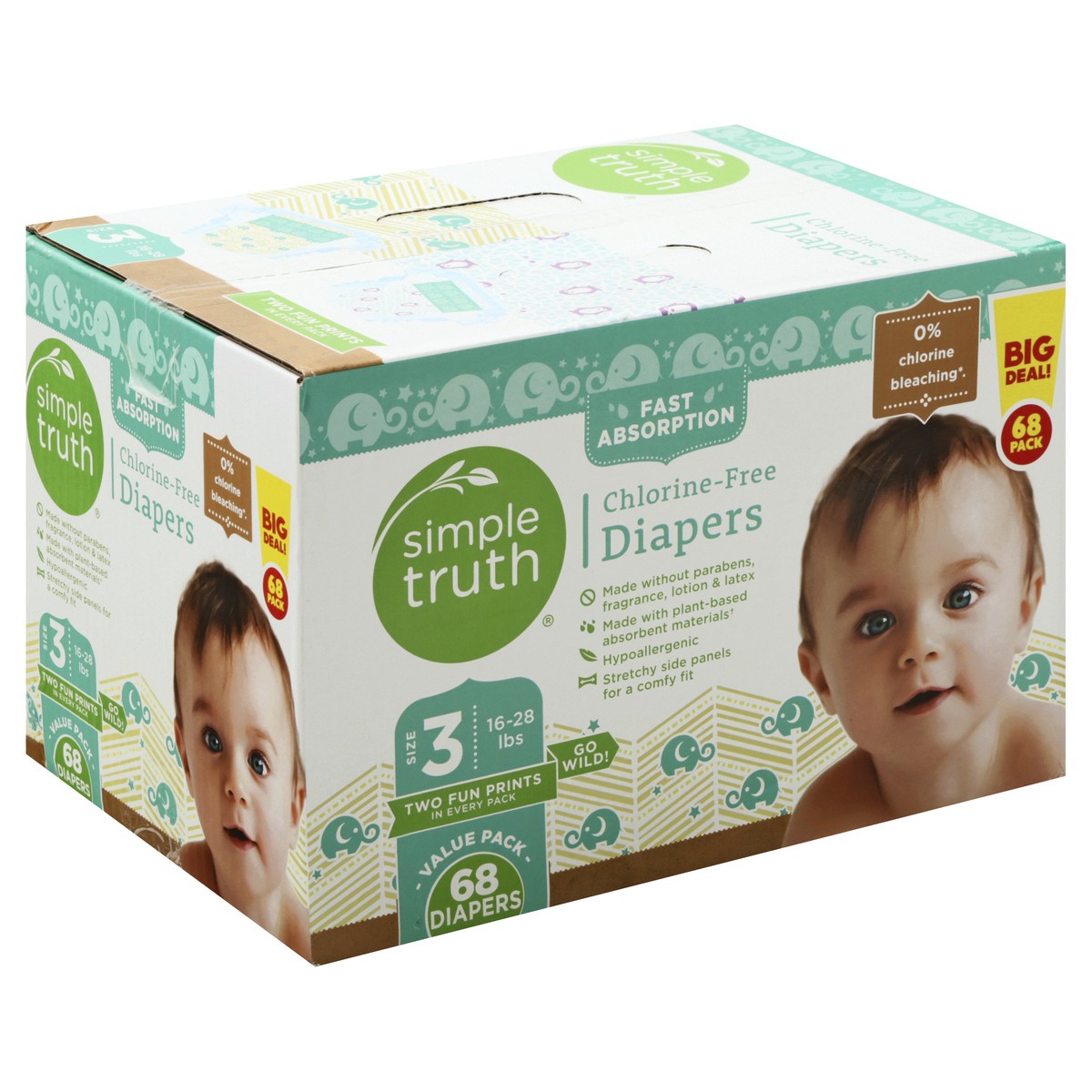 slide 7 of 11, Simple Truth Diapers 68 ea, 68 ct