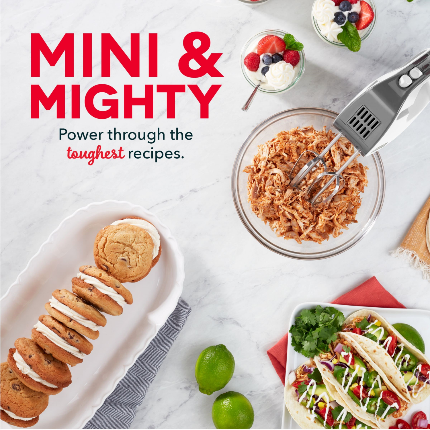 slide 2 of 4, Dash SmartStore Hand Mixer - Gray, 1 ct