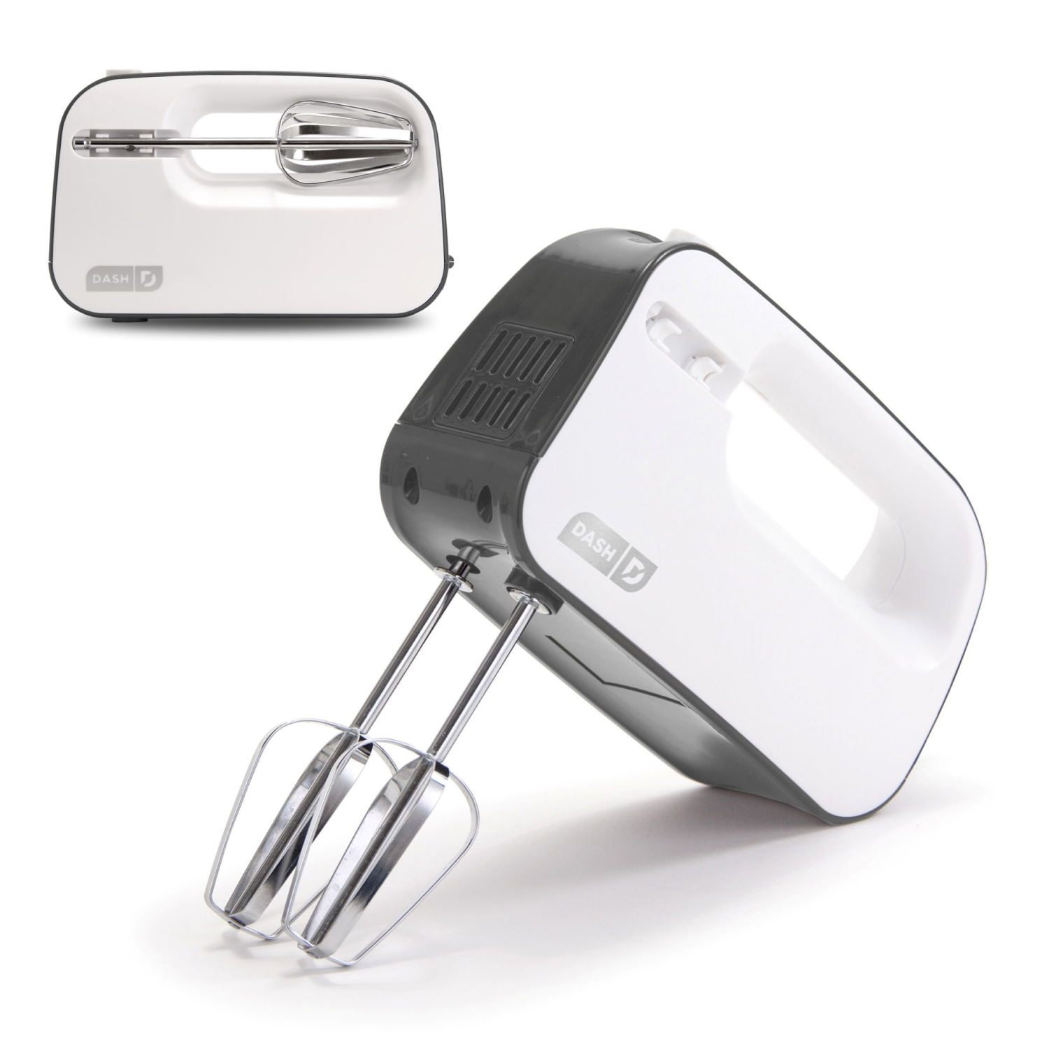 slide 1 of 4, Dash SmartStore Hand Mixer - Gray, 1 ct