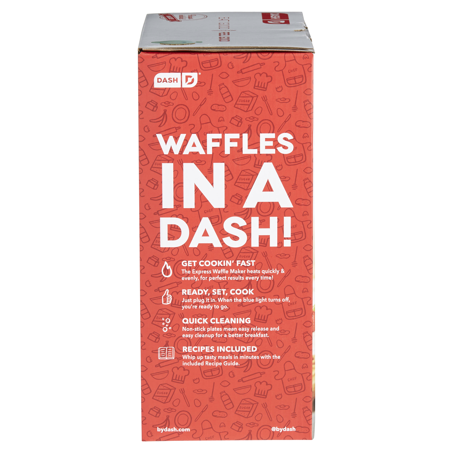 slide 3 of 5, Dash 8″ Express Waffle Maker, 1 ct
