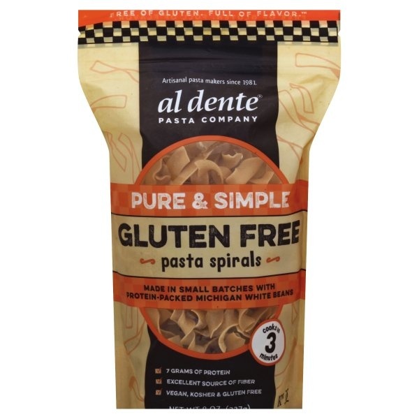 slide 1 of 1, Al Dente Pure & Simple Spirals Pasta, 8 oz