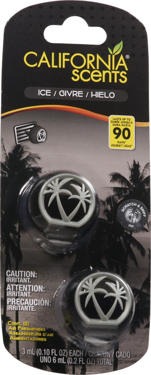 slide 9 of 9, California Scents Ice Air Fresheners 2 ea, 0.10 fl oz