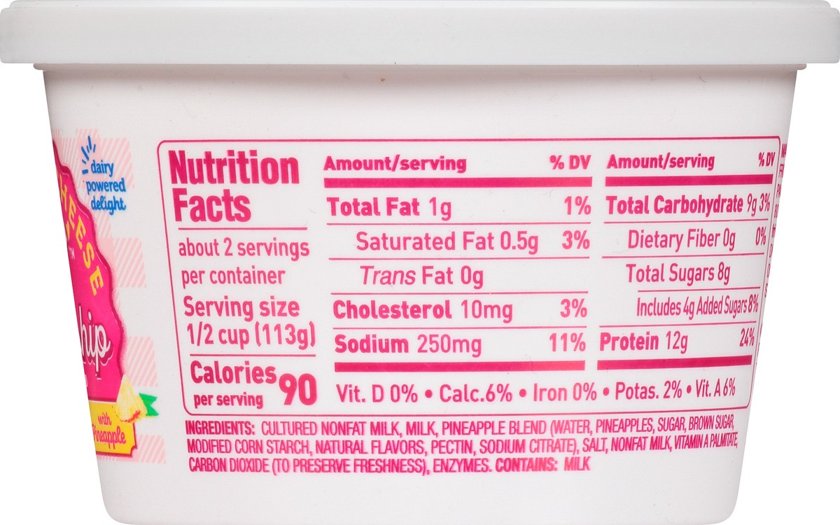 slide 8 of 13, Friendship Dairies Low Fat 1% Milkfat Small Curd with Pineapple Cottage Cheese 8 oz, 8 oz