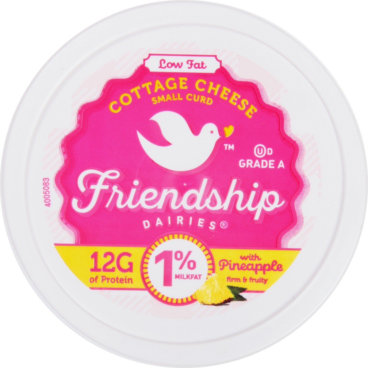 slide 9 of 13, Friendship Dairies Low Fat 1% Milkfat Small Curd with Pineapple Cottage Cheese 8 oz, 8 oz