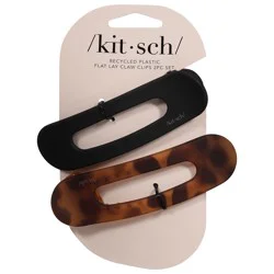 Kitsch Black & Tort Flat Lay Recycled Plastic Claw Clips 2 ea