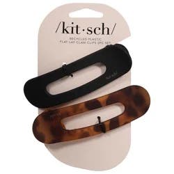 Kitsch Black & Tort Flat Lay Recycled Plastic Claw Clips 2 ea