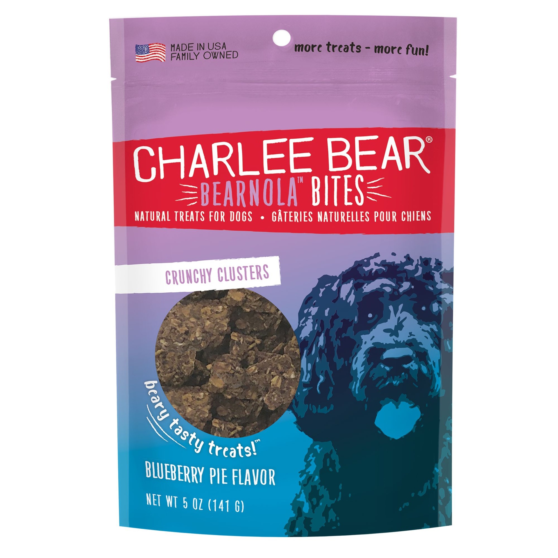 Charlee Bear Bearnola Bites Dog Treat Blueberry Pie 5 oz Shipt