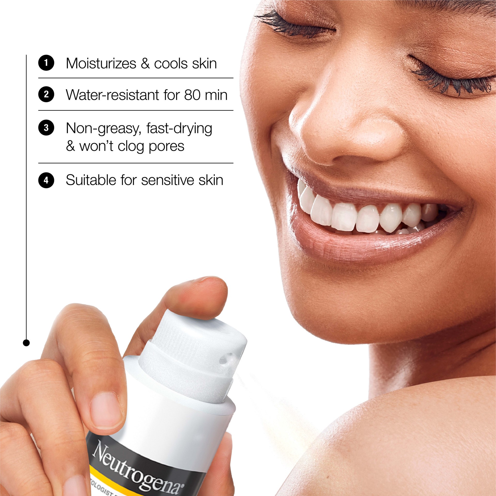 slide 5 of 9, Neutrogena Clear Body Spray Spf 50, 5 oz