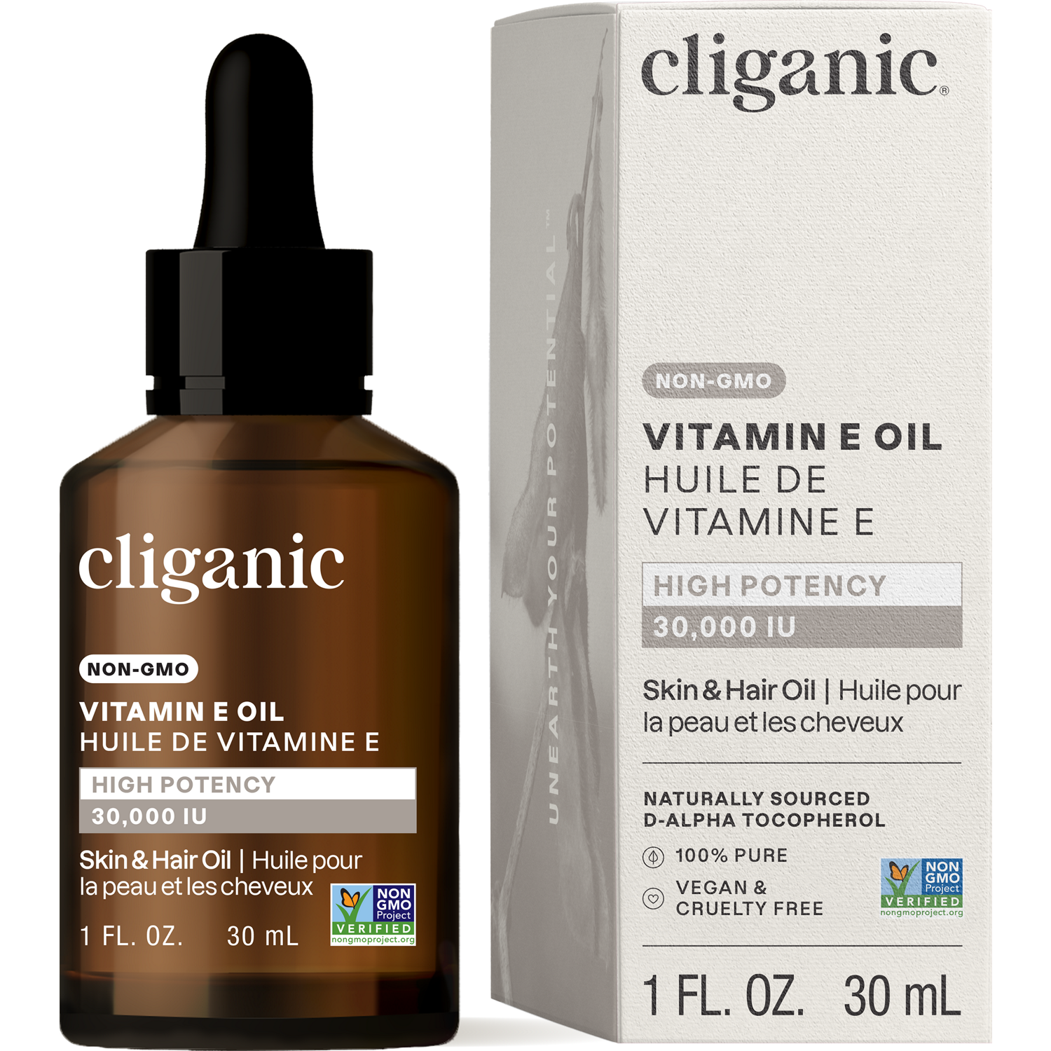 slide 2 of 3, Cliganic Pure Non-Gmo Vitamin E Oil, 1 oz