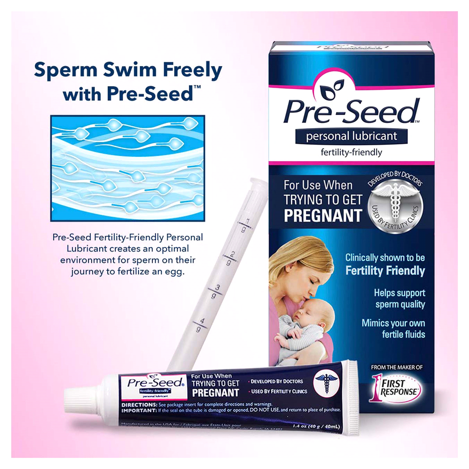 slide 2 of 4, Pre-Seed Fertility Friendly Personal Lubricant, 9 ct
