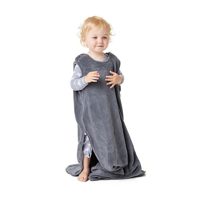 slide 2 of 3, günamüna Classic Dreams Small Gunapod Wearable Fleece Blanket - Charcoal, 1 ct