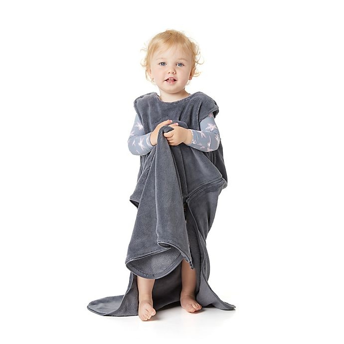 slide 3 of 3, günamüna Classic Dreams Small Gunapod Wearable Fleece Blanket - Charcoal, 1 ct