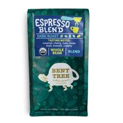 Bent Tree Coffee Espresso Blend Whole Coffee Bean, Dark Roast