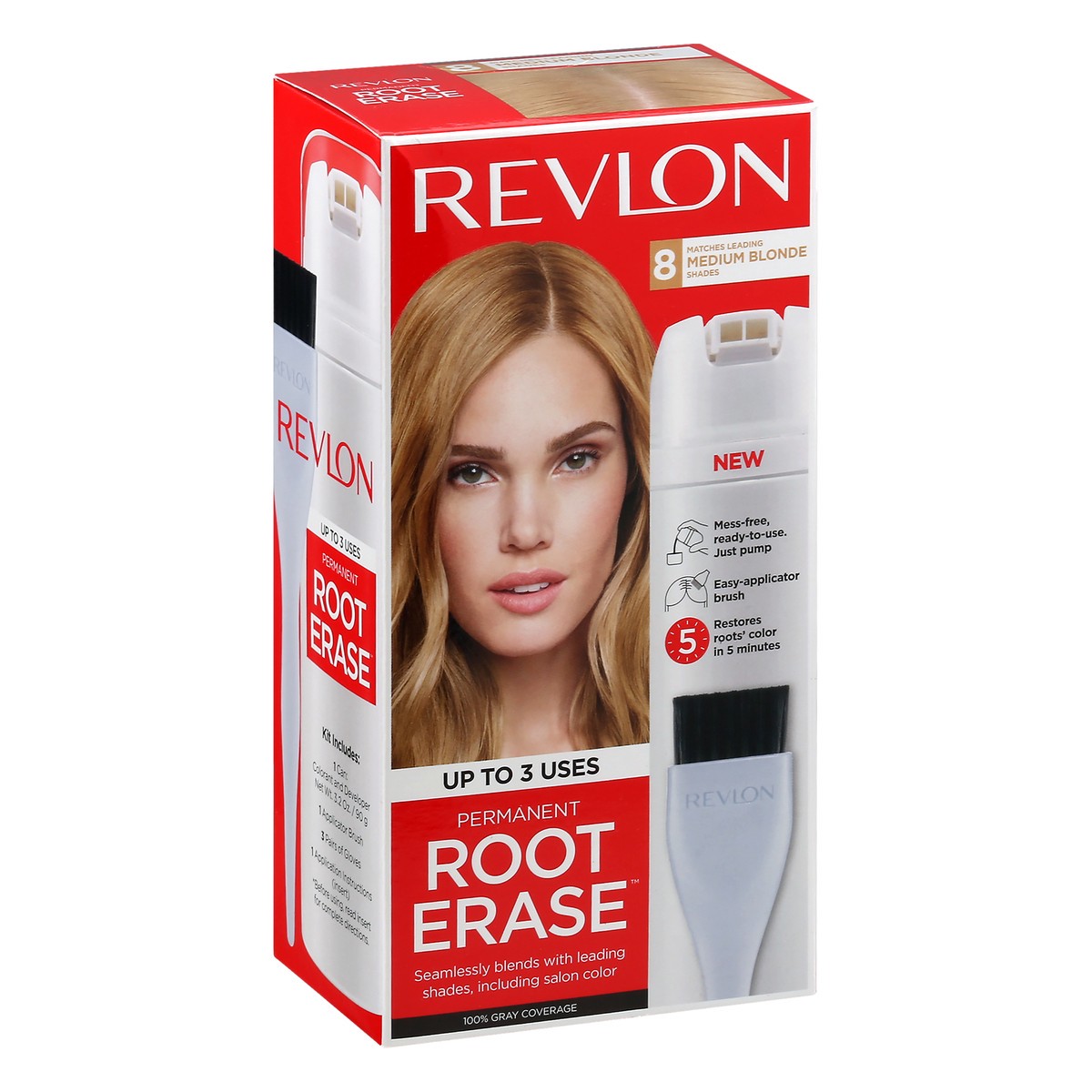 slide 2 of 9, Revlon Medium Blonde 8 Permanent Hair Color 1 ea, 1 ea