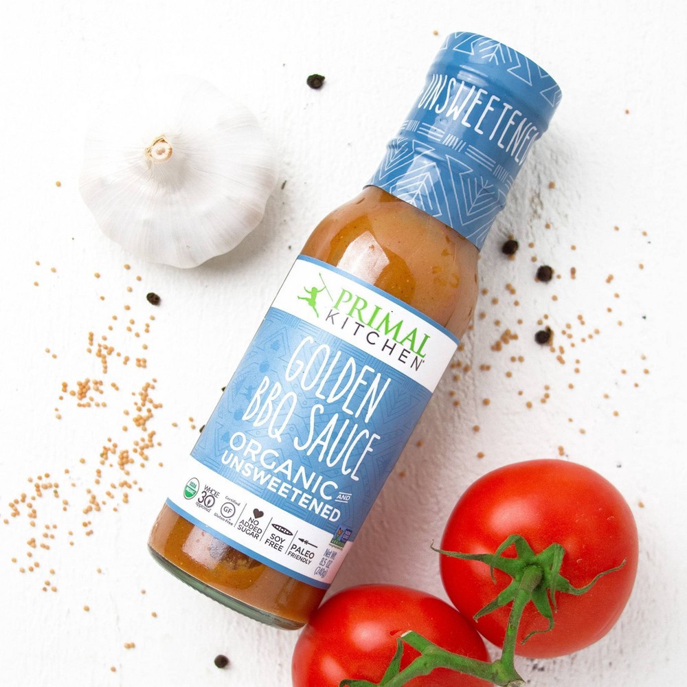 slide 4 of 4, Primal Kitchen Organic & Unsweetened Golden BBQ Sauce, 8.5 oz