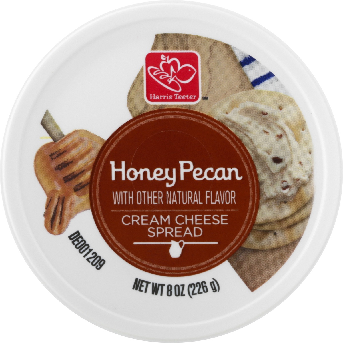 slide 6 of 10, Harris Teeter Soft Cream Cheese - Honey Nut, 8 oz