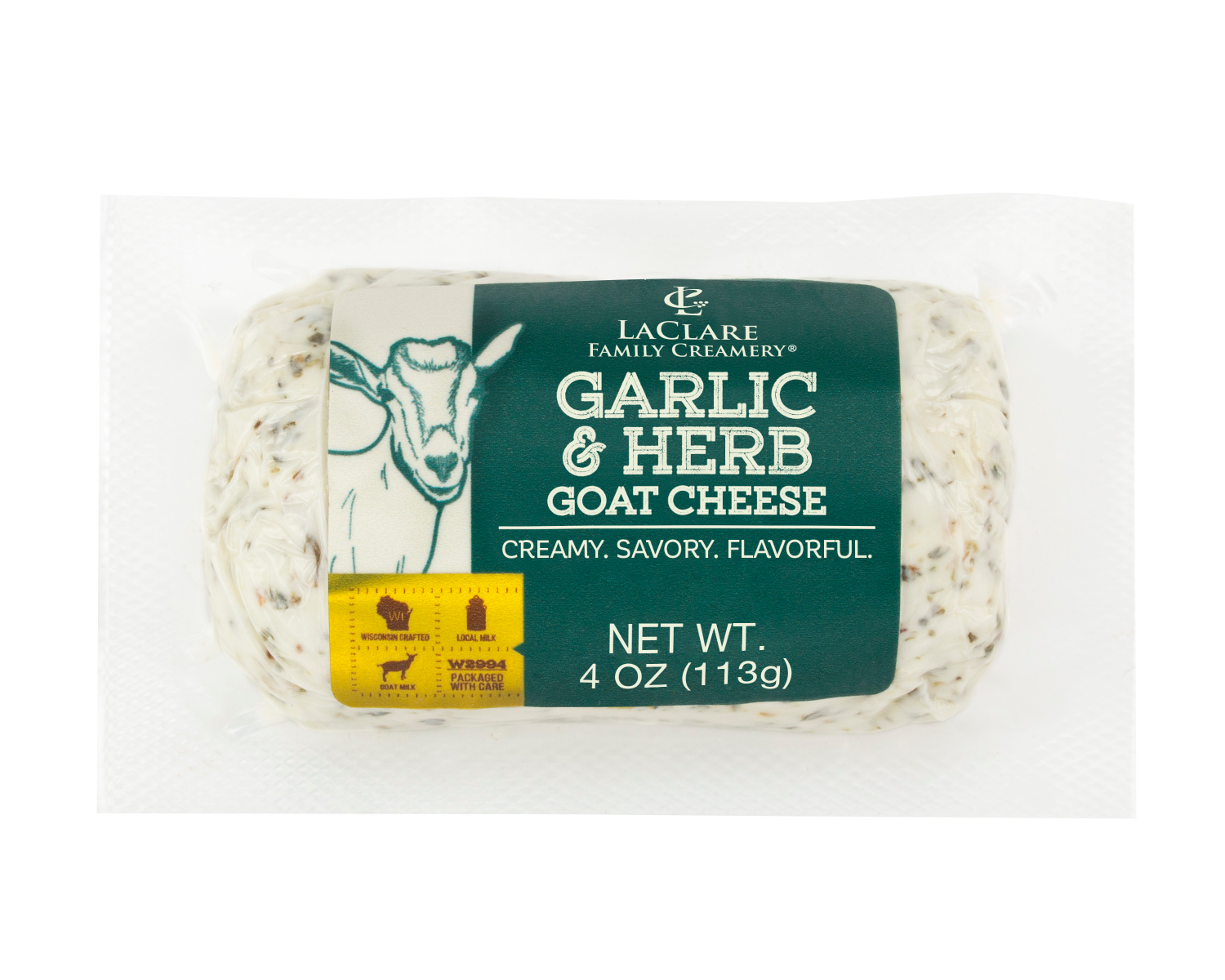 slide 1 of 1, LaClare Family Creamery Garlic & Herb Goat Cheese 4 oz, 4 oz