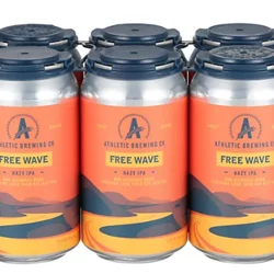Athletic Brewing Beer, Hazy IPA, Free Wave, 6 Pack