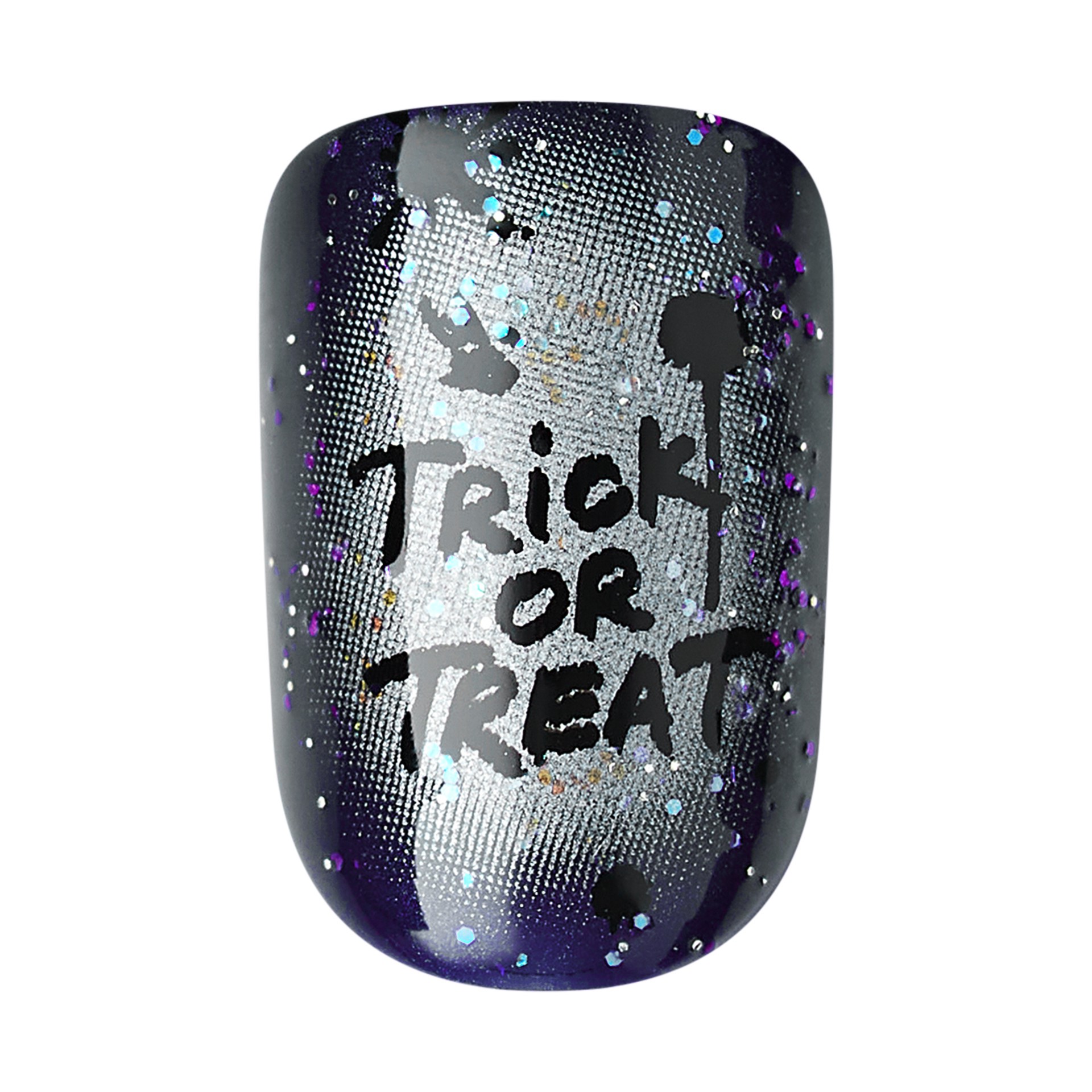 slide 5 of 5, imPRESS Press-On Nails, Halloween, No Glue Needed, Blue, Short Square Shape, 33 Ct., 1 ct